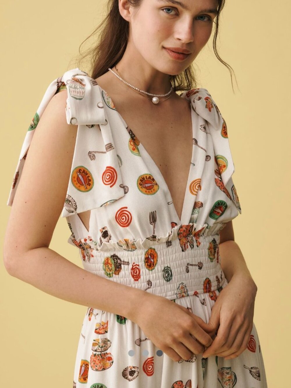 Anthropologie XL Lisa Says Gah Monroe Linen Blend Dress in Caviar Dreams NWT